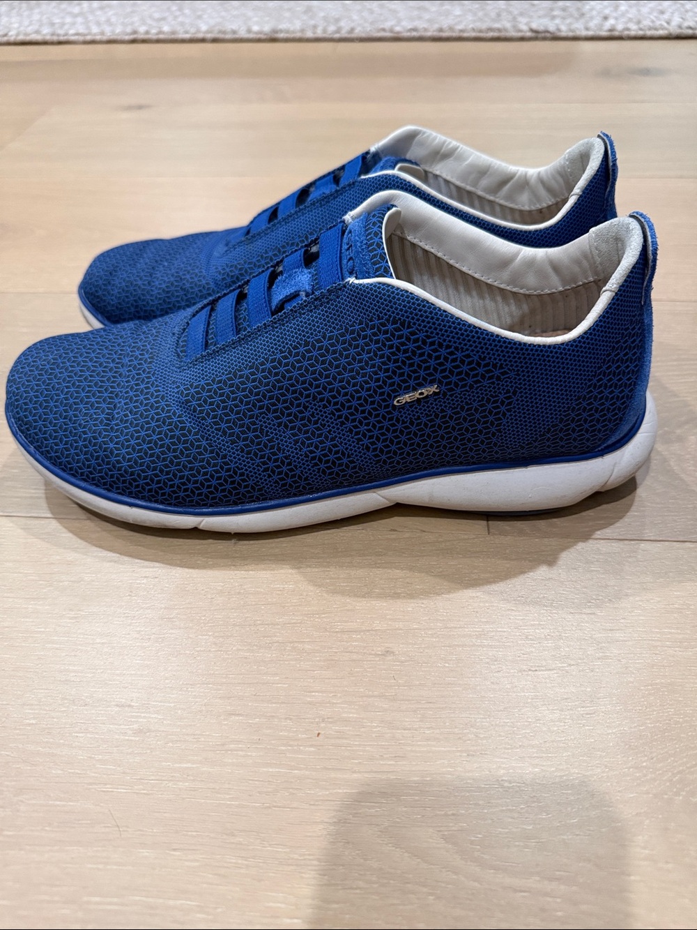 Geox Respira Men's Blue Slip-On Knit Sneakers